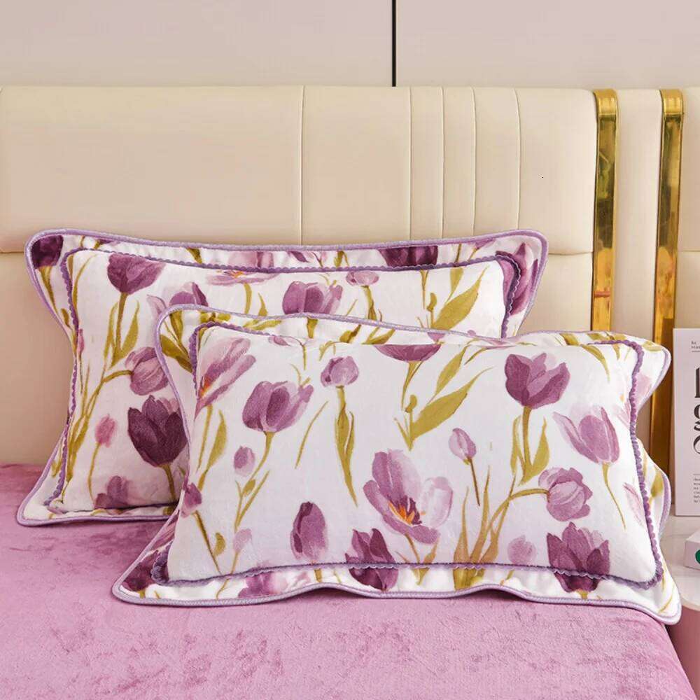 Milk Velvet Winter Warm Four Piece Soft Thickened Bedding Quilt Pillowcase Bed Sheet Anti-static Duvet Cover Set H260311