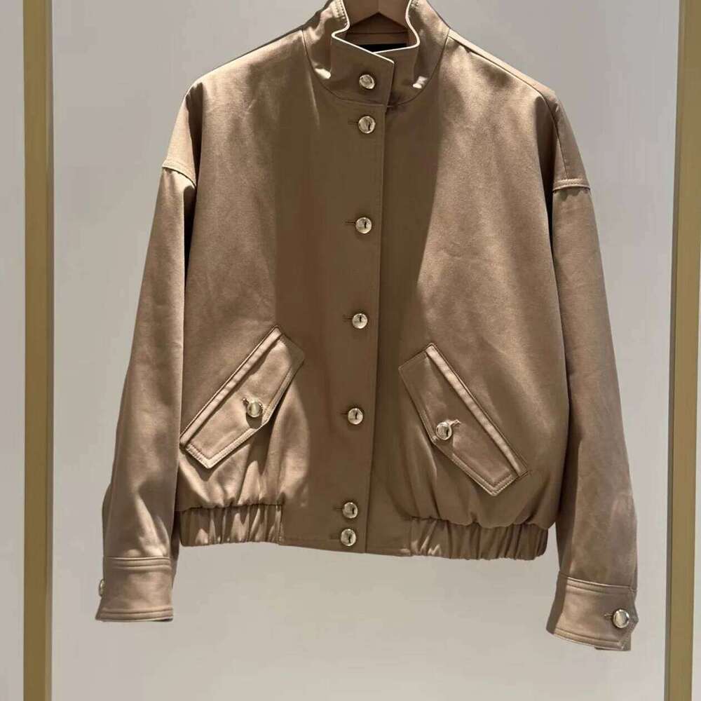 Women's 26 New Two-Piece Stand Up Collar Baseball Jacket And Flared Skirt Casual Set Mdng260311