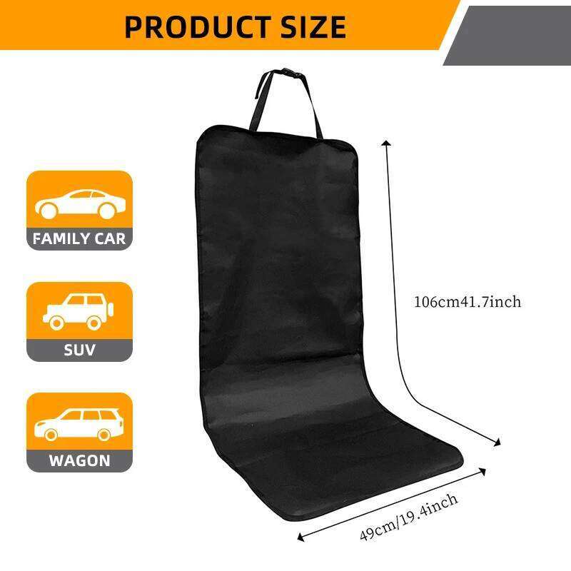 Waterproof Car Pet Seat Cover Protector Mat Durable Rear Backseat Travel Hammock for Dogs Cats Universal Fit 26Y0310