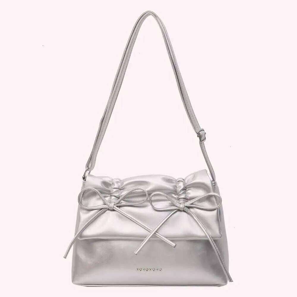 Women Bowknot Pu Shoulder Casual With Flap Cover Trendy Bag Stylish Fashion for Daily Office Use Solid Color Handbag XJ260311