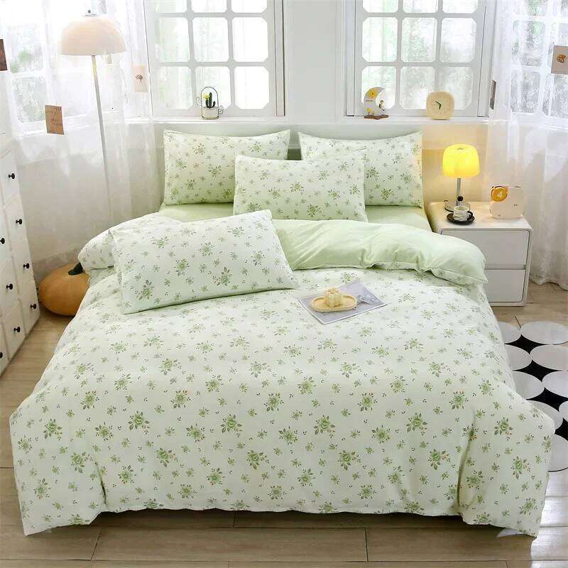 2025 new class A double-layer yarn knitted cotton set, water machine, machine wash, bed sheet four-piece set H260311 - view 4