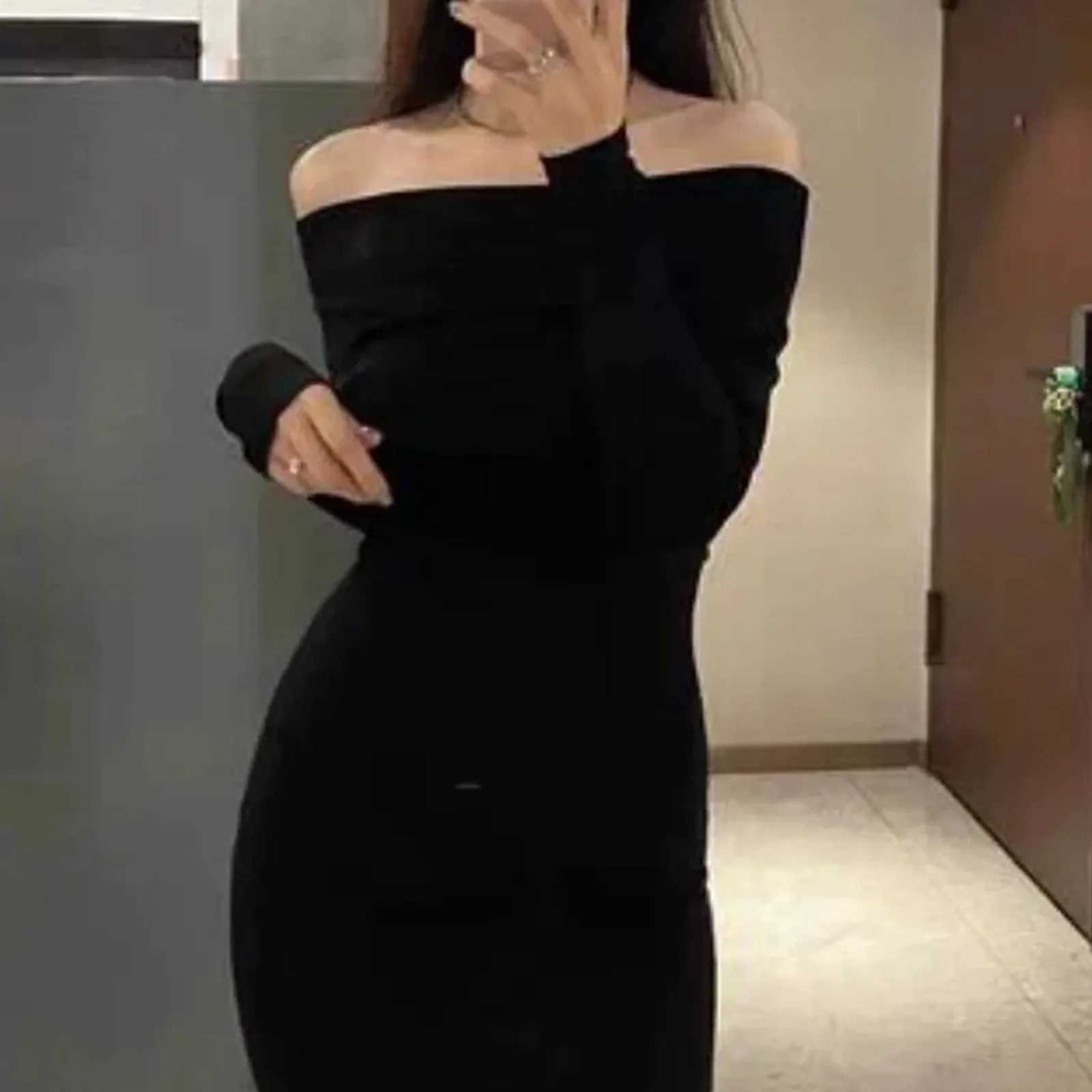 One Shoulder Style Long Sleeved Dress For Women Fashionable Slim Fit And Slimming Effect Paired With French Long Skirt For Women M260311