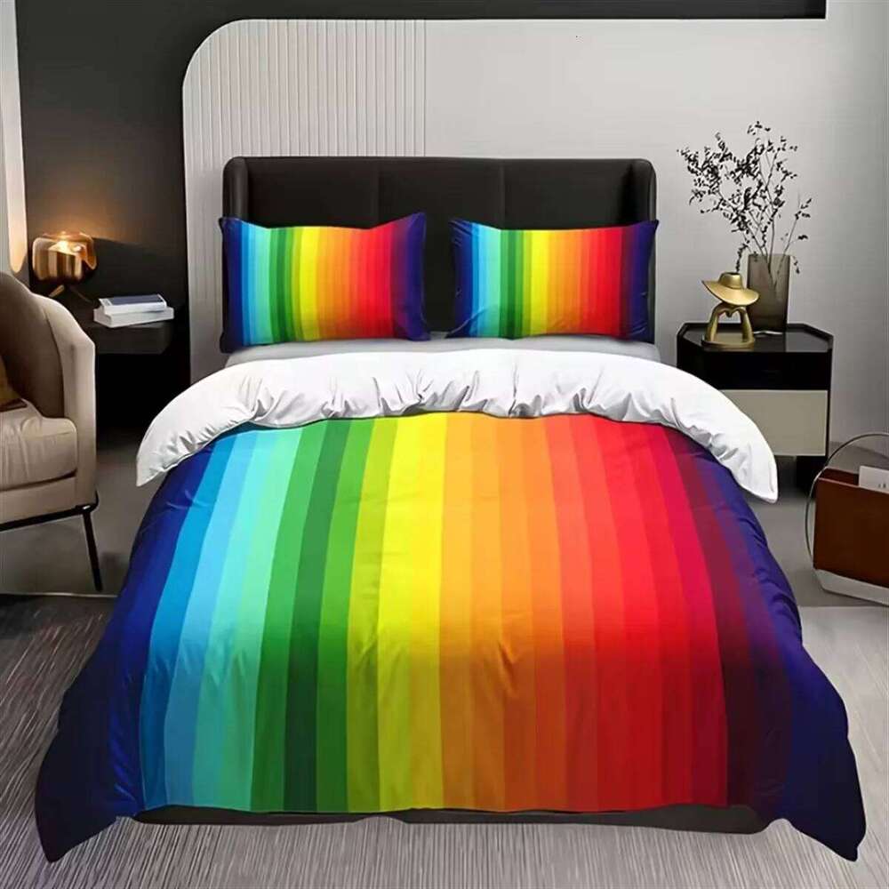 Couple Bedding 3D Duvet Cover Set Single Double Twin Full Size Teens Adults Bedclothes Soft Polyester Bed Linen For Baby H260311