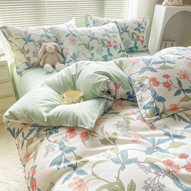 3pcs 100% Cotton Duvet Cover Fashion Elegant Floral Soft Breathable And Skin-friendly Fabric for Single Twin Bedding Set no fill H260311