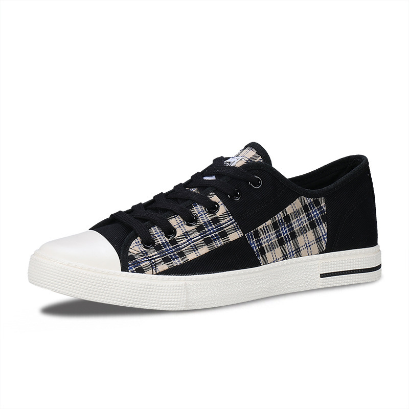 2026 Men's Canvas Shoes - Sports Shoes - Lightweight Heightened Patchwork Style - Trendy Student-style Leisure Running Shoes - Low-top Sports Sho