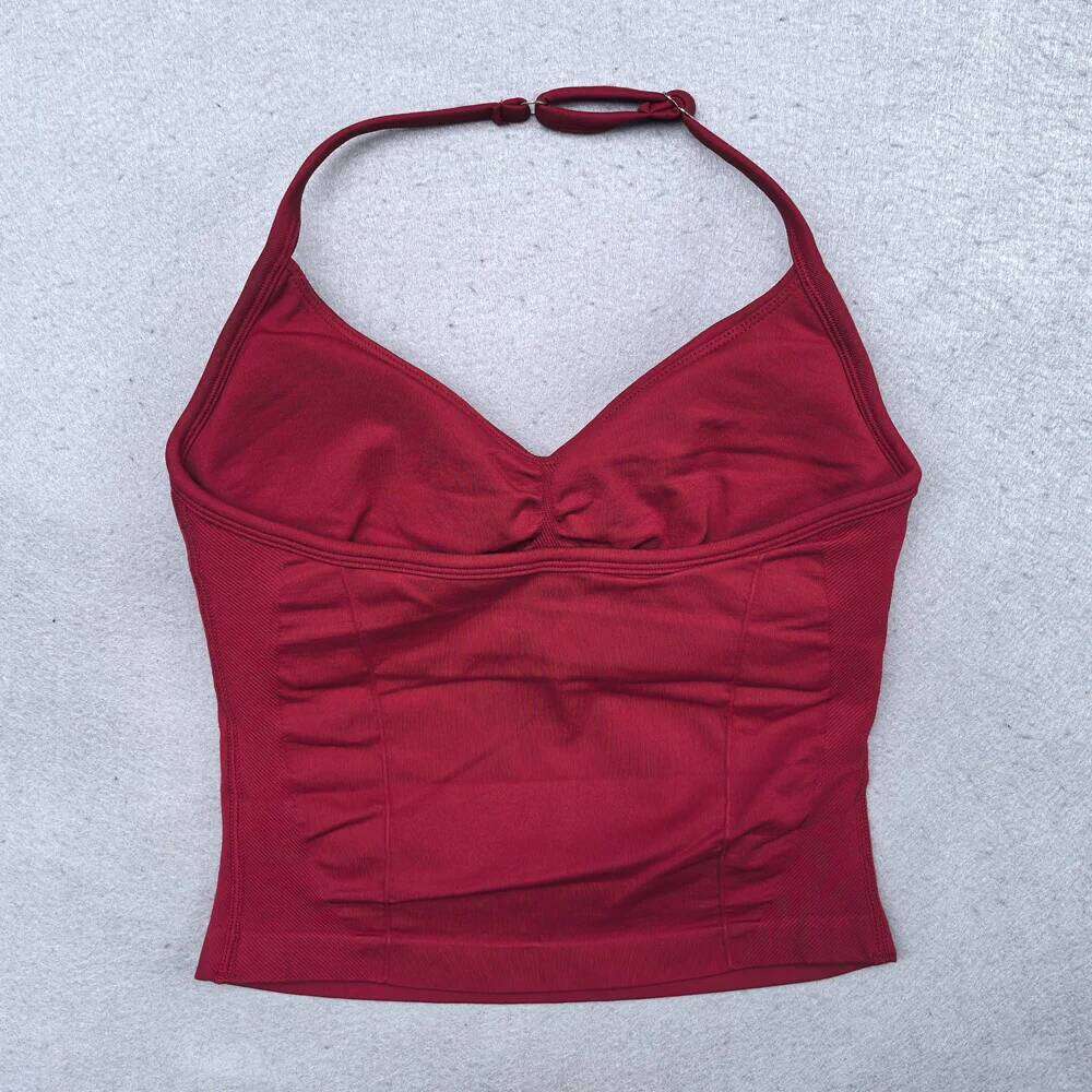 New Seamless Yoga Set Women Gym Clothing Scrunch Bum Legging Padded Tank Top Workout Outfits Fitness Sportswear Suits 26H0311