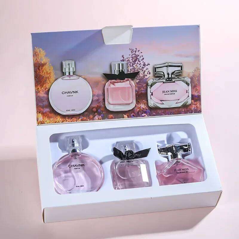 90ML30mlx3PCS Eau De Parfum Gift Box Feminino Spray Fresh Light Scent Floral Fruity Chypre Notes LongLasting Women Perfume Set Z260311