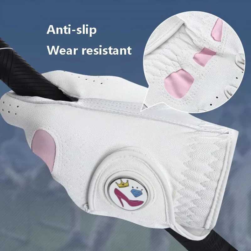 Love 1 Pair Women Lambskin Leather Gloves with Mark Ladies Anti-skid Elastic Sports Mittens Hook and Loop Soft Gloves M260311