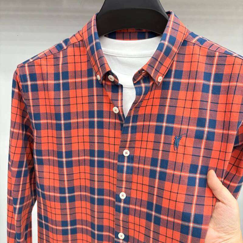 Luxury Brand Embroidery 100% Cotton Long Sleeved New Shirt Men's Casual Loose Top Business Men 26Y0311