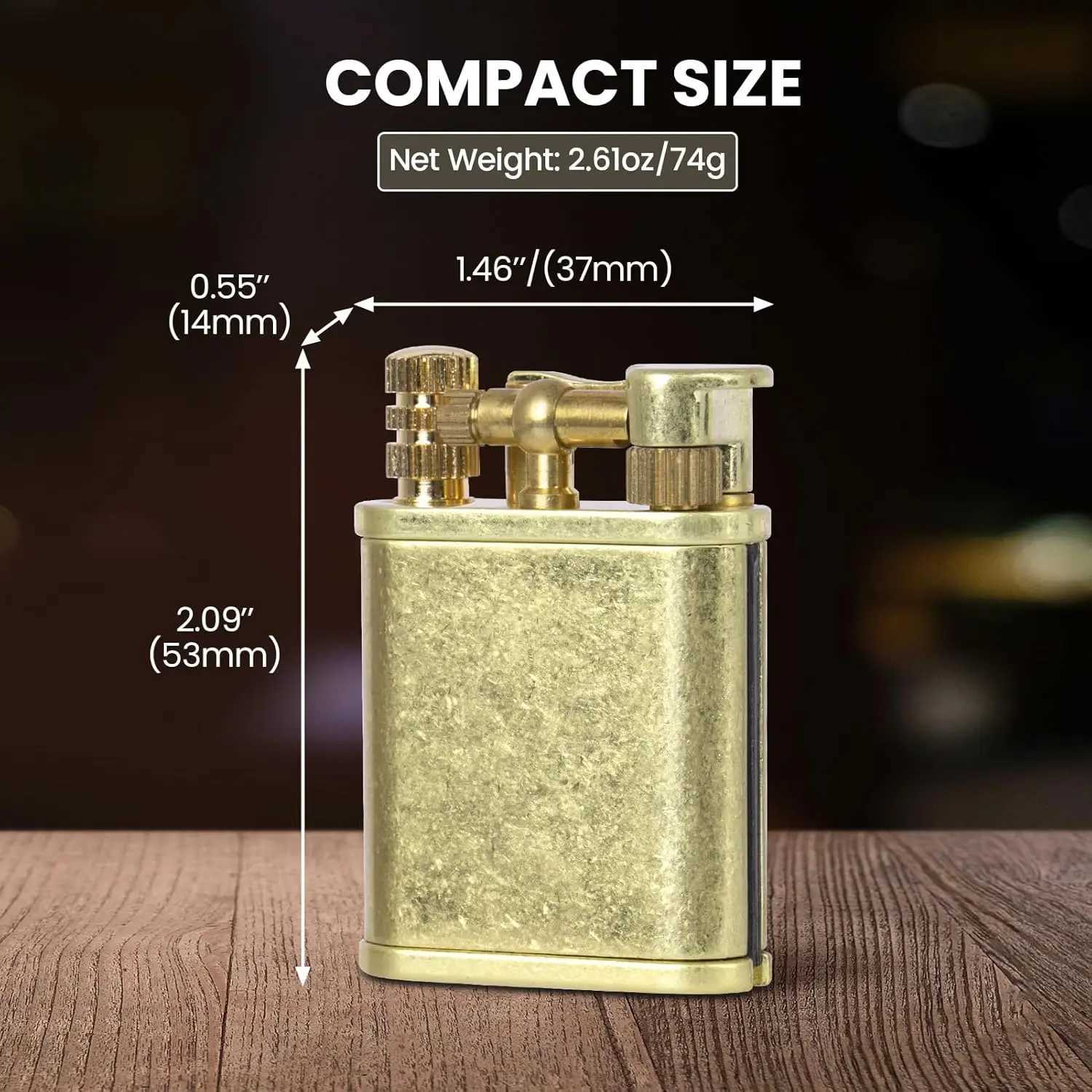 Vintage Trench Lighter with Permanent Match Refillable Kerosene Lighter Waterproof Metal Lighter for Men N260311