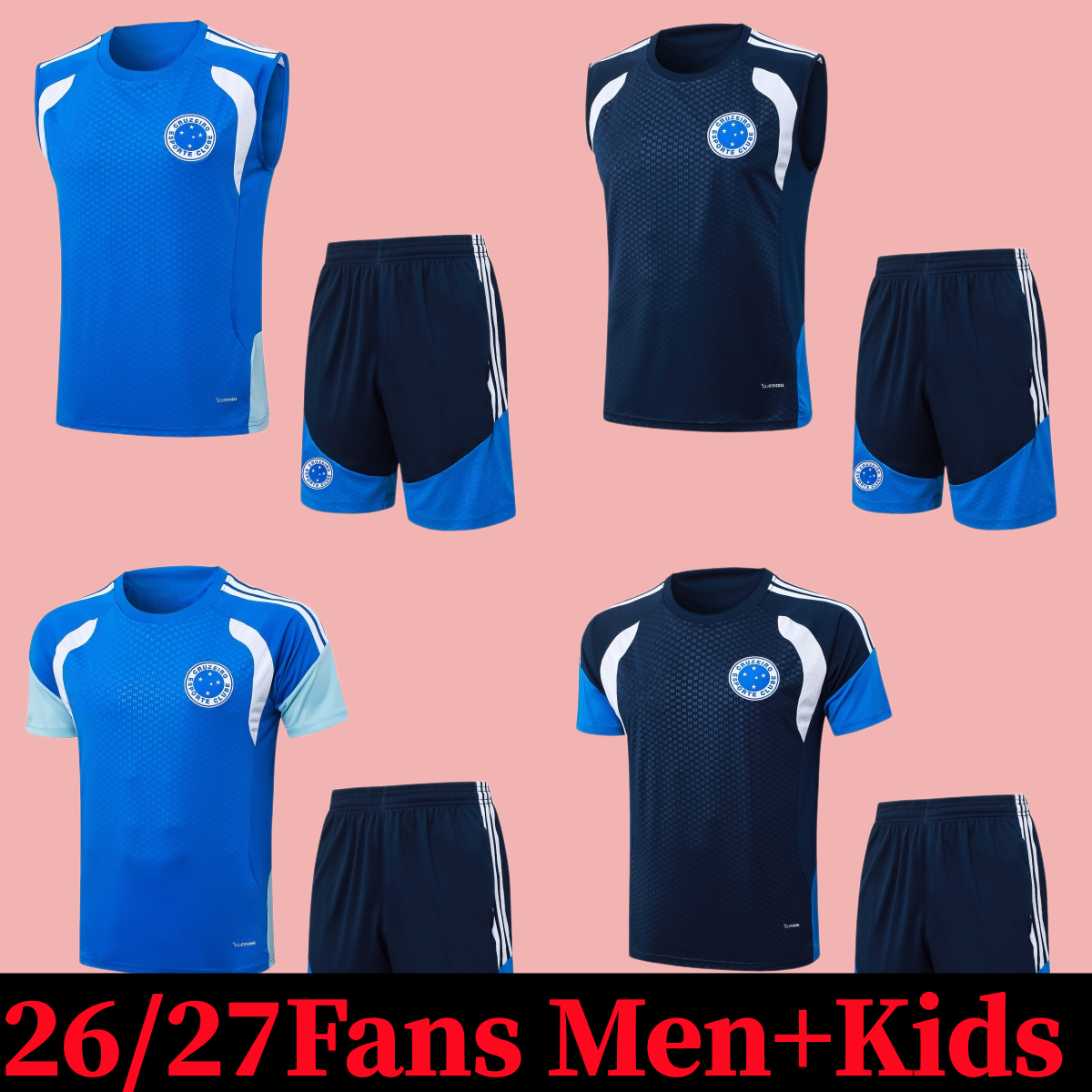 26 27 Cruzeiro training kit short sleeves soccer Jerseys windbreaker men 2025 2026 football tracksuit