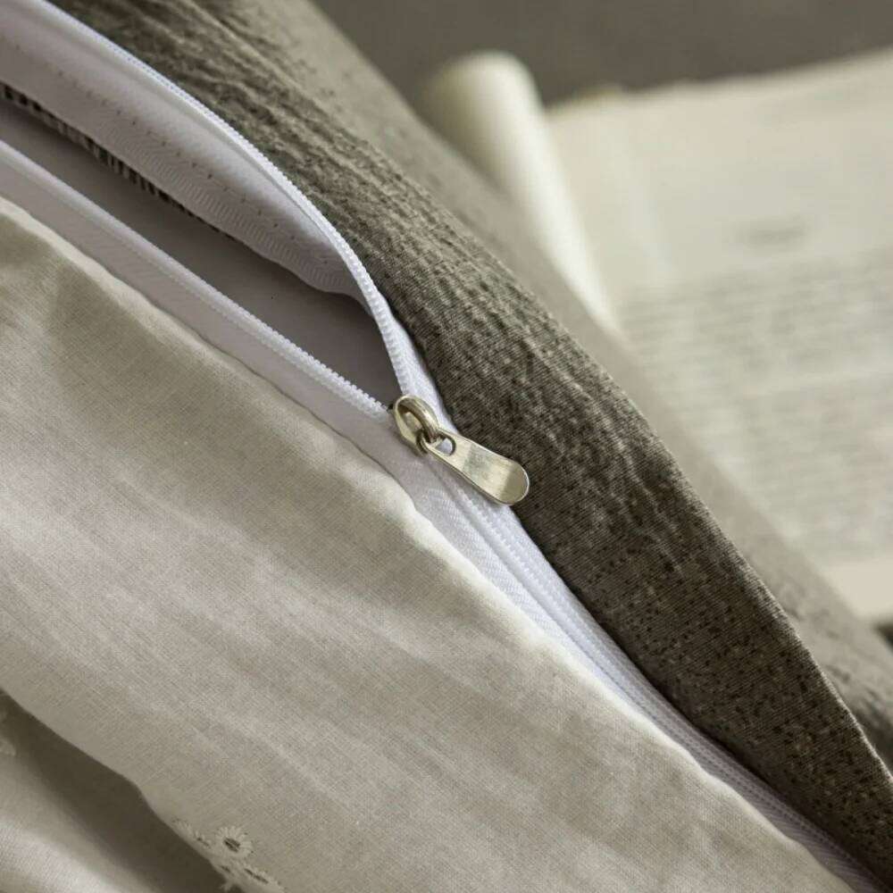 A Class Cotton Linen Four-Piece Skin Friendly Retro Floral Printed Bedding Set Quilt Cover With Lace Pillowcase Bed Sheet H260311