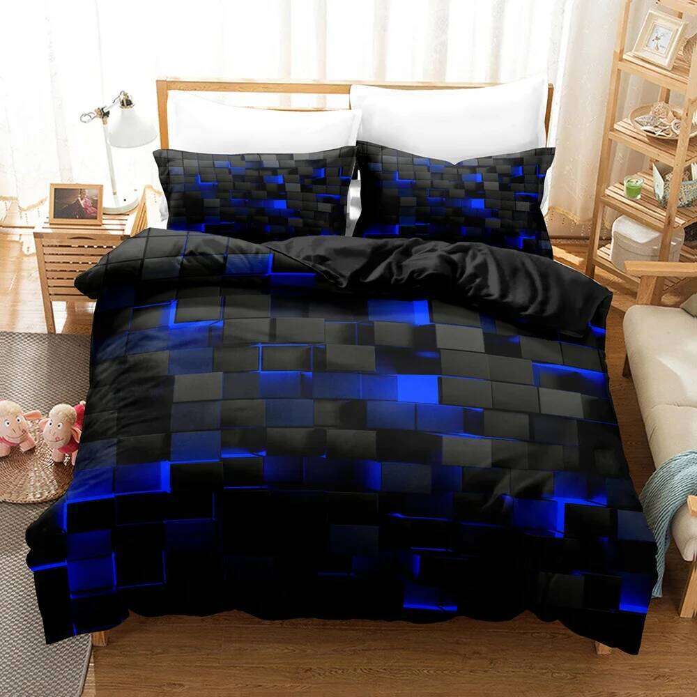 3pcs 1xDuvet + 2xPillowcase Without Core Red Grid Print Bedding Set Comfortable Duvet Cover For Bedroom H260311 - view 5