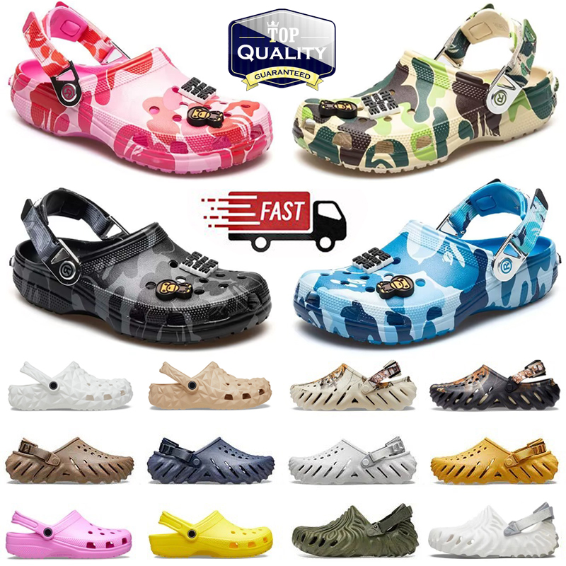 Designer croc Clog Sandals Summer Beach Clogs Slippers Black White Pink Blue Green Grey Purple Orange Yellow Classic Men Women Waterproof Slides Sandal Slipper