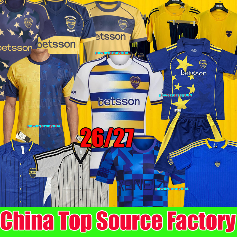 25 26 Boca Juniors Soccer Jerseys Special 120th Anniversary kit 2025 2026 CAVANI MARADONA Boca jerseys football men kids shirts PAREDES