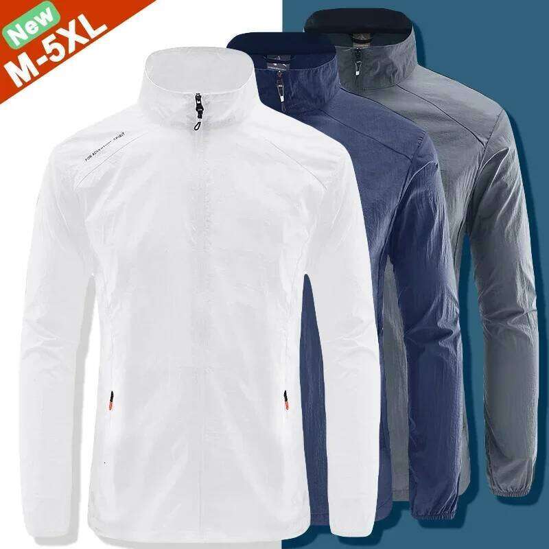 Summer Jackets Men Male Windbreaker Fishing Coats Father Ultrathin Sunscreen Jacket Youth Outerwearing Clohting Traveling Korean 26H0311