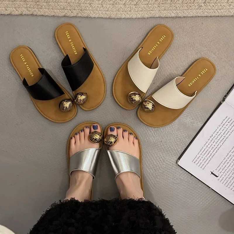Flats Women Clip Toe Summer Casual Shoes Fashion Woman Sandals 2025 New Trend Walking Cozy Beach K260311