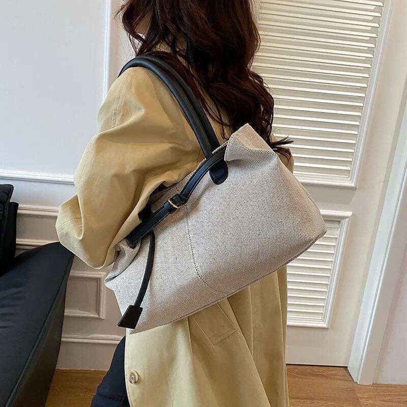 Retro Large Capacity Handbag Shoulder Women Durable Material Travel Commuter Totes Bags for Fitness Swimming Shopping XJ260311