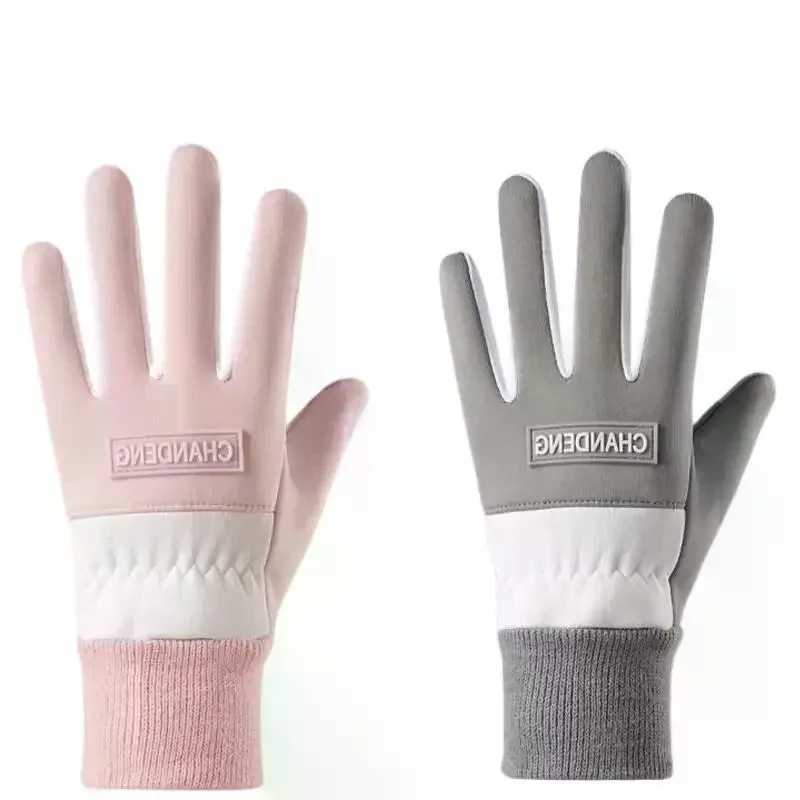 Women Outdoor Cycling Gloves Autumn Winter Gym Fitness Sports Running Warm Touch Screen Nonslip Gloves Motorcycle Gloves M260311