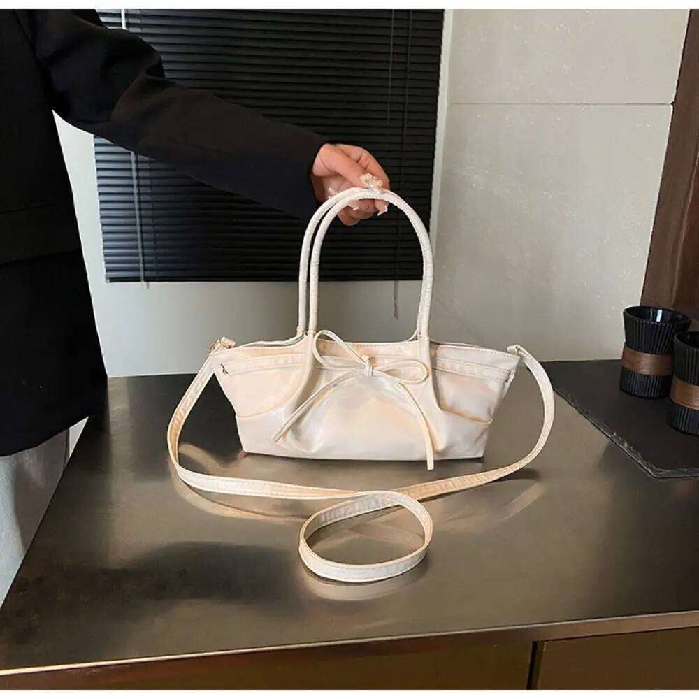 Elegant Designer Bowknot Bucket Gentle Multi-color Bow Cross Body Casual Pu Leather Women's Tote Bag Ladies XJ260311