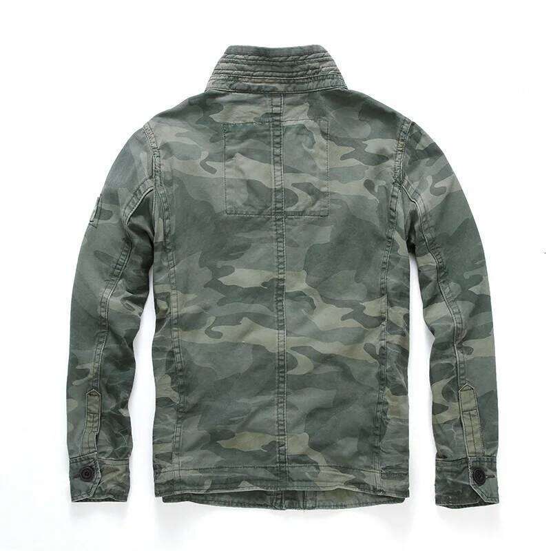 High Grade Men's Jackets Pure Cotton Multiple Pockets Camouflage Tooling Men Clothing Casual Jacket Coat A5F268 26H0311