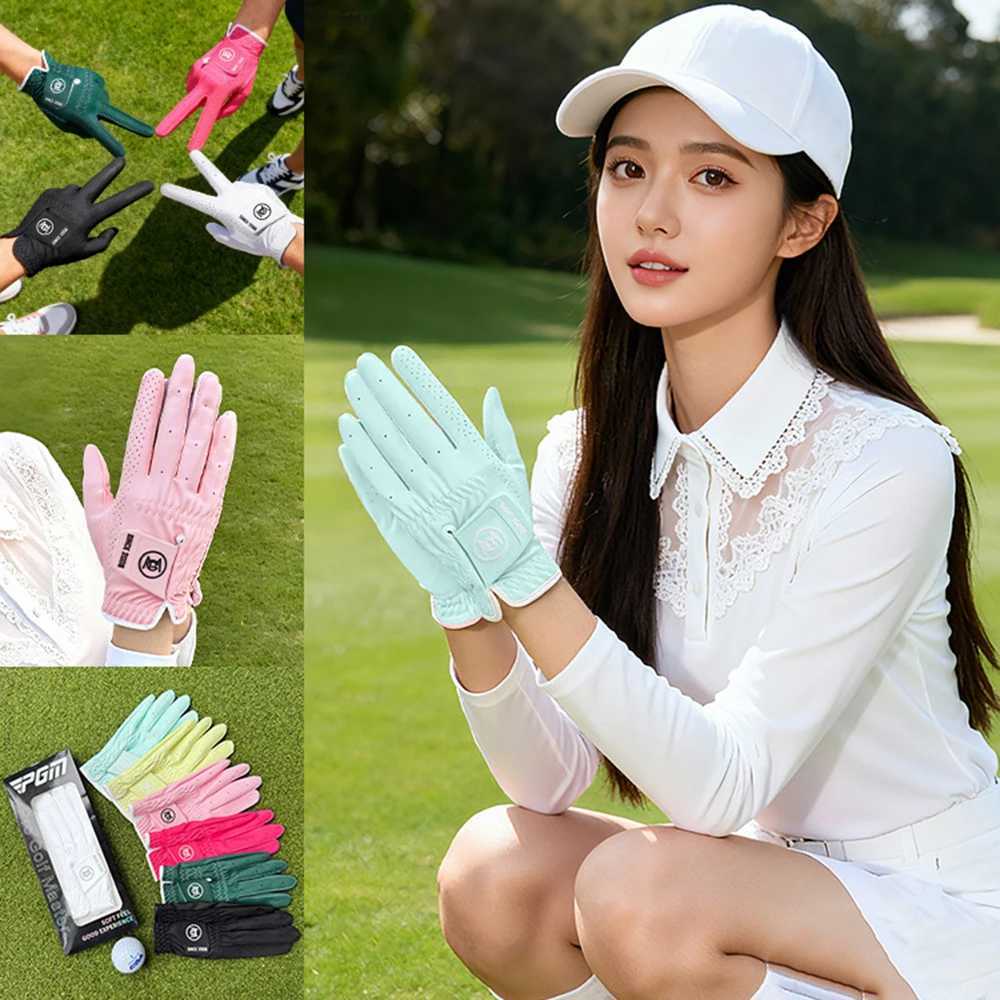 PGM Womens Gloves Left Right Hand Breathable Elastic Gloves Soft Anti-Slip High Quality Sports Gloves ST040 M260311