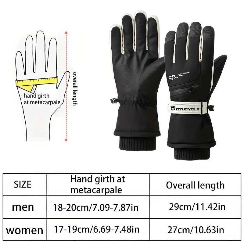 Winter skiing and cycling gloves - Warm touchscreen gloves with closure for both men and women M260311