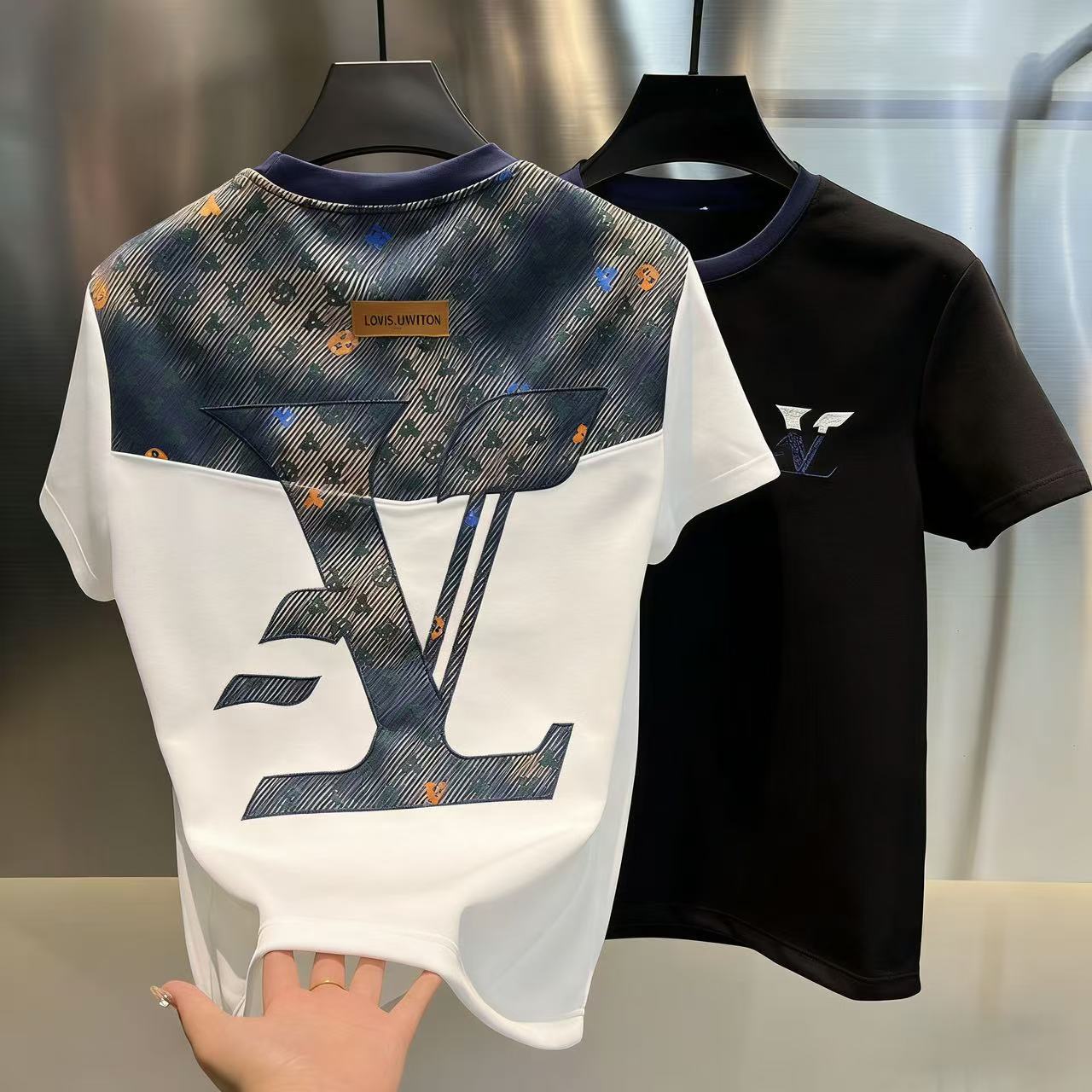 Design Sense New Fashion Versatile Unisex Casual T-Shirt Niche Round Neck Short Sleeve Youth Trend Light Luxury Luanyun