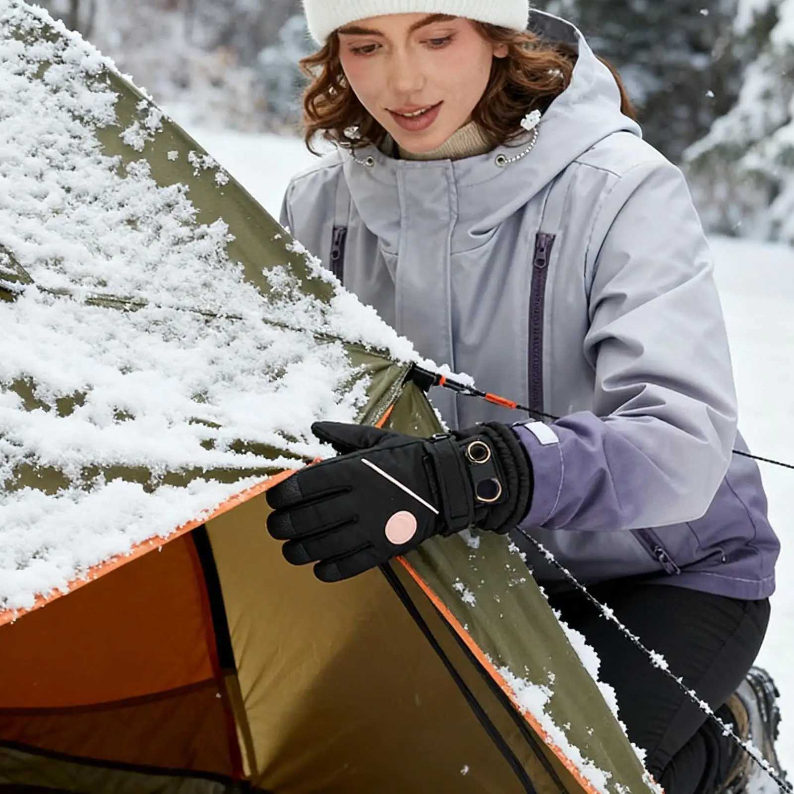 Heated Gloves For Women 3 Levels Rechargeable Touchscreen Hand Warmers Hand Warming Gloves For Cycling Motorcycling Outdoor Work M260311