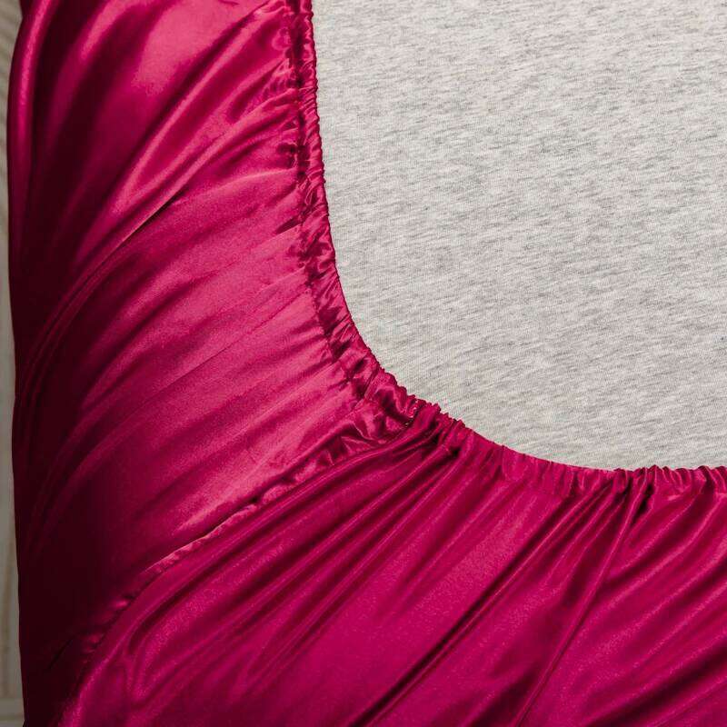 Solid Color Satin Includes Fitted Sheet Pillowcases, Bedding Set, Premium Smooth, Hypoallergenic and Machine Washable H260311 - view 5