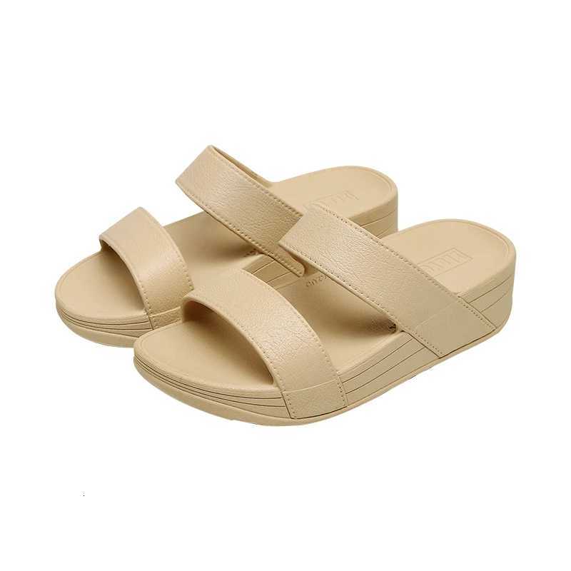 Casual Thi Heel Womens Sandals Summer Waterproof Rain oes Indoor Outdoor Beach Wear Soft Bot Single Strap Slippers K260311