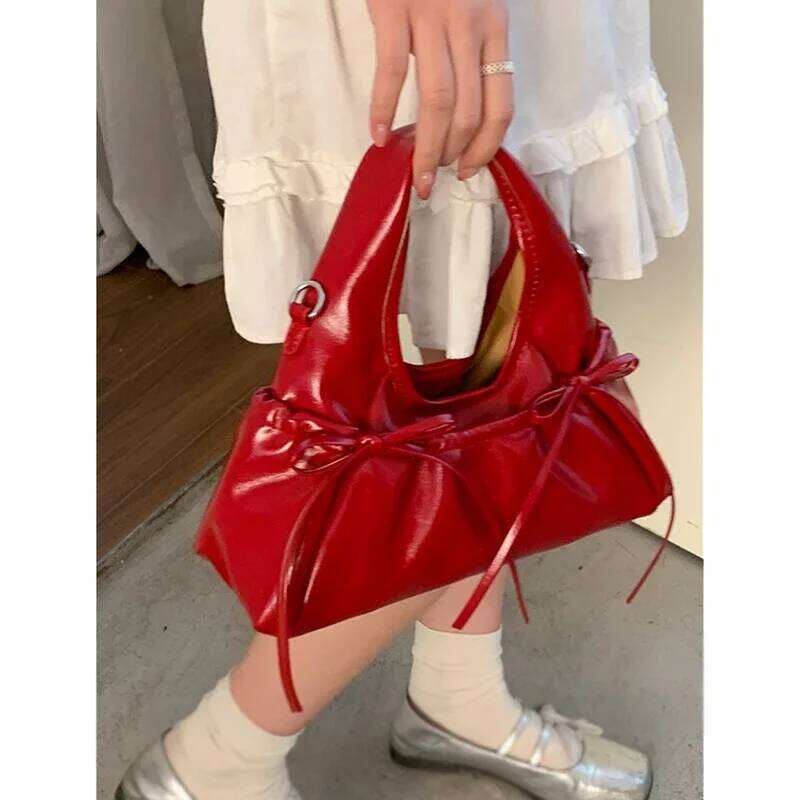 Women's 2025 New Fashion Bow Single Shoulder Crossbody Bags Niche Underarm Bag XJ260311