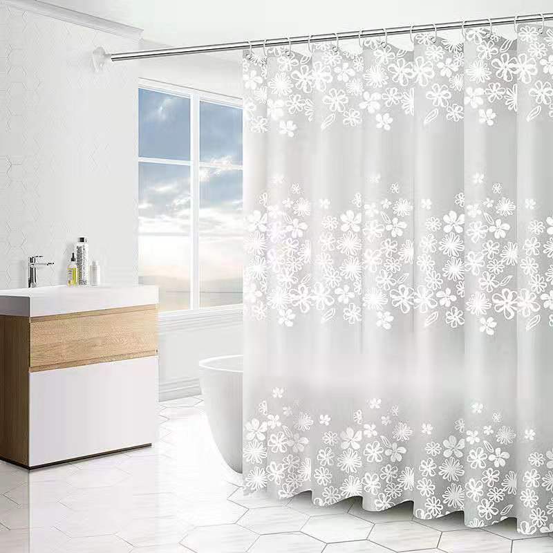 YL-38333 Shower Curtain, Waterproof and Mildew-proof, Bathroom/Toilet PEVA Partition Curtain, Curtain, No Drilling Required, Customizable