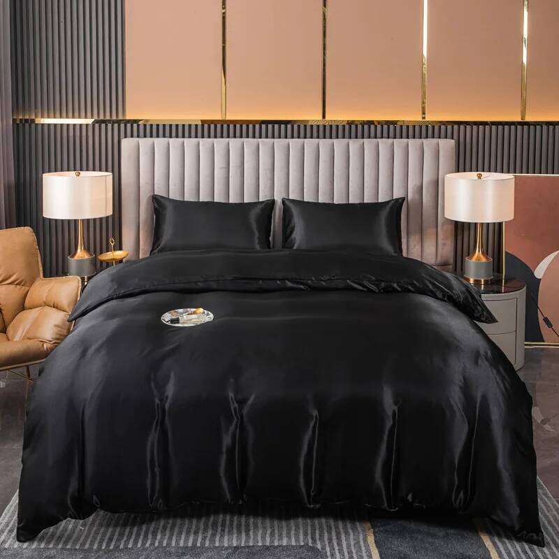 Kuup Satin Surface Duvet Colored Set Queen Size Quilt Cover High Quality Skin-Friendly Fabric Bedding No Sheet H260311