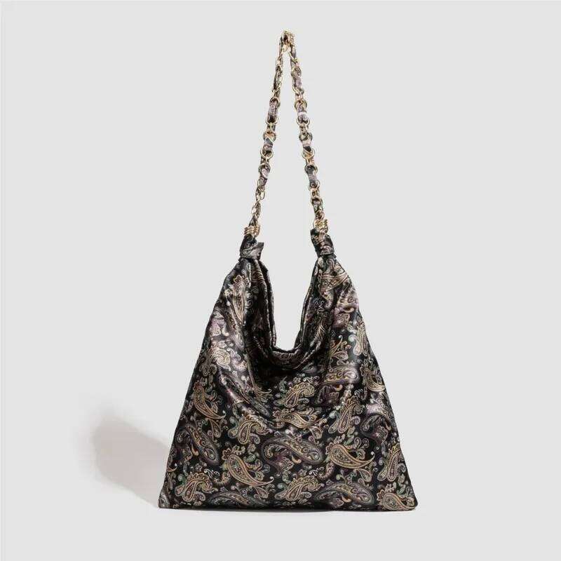 Retro Print Chain Tote Women Large Capacity Composite Shoulder Bag Ladies Fashion Versatile Commute Daily Crossbody Bags XJ260311