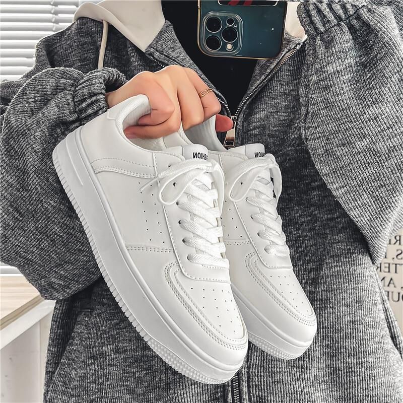 Spring Men'S New Breathable Small White Students All Build Thick Sole Sports Leisure Shoes Male