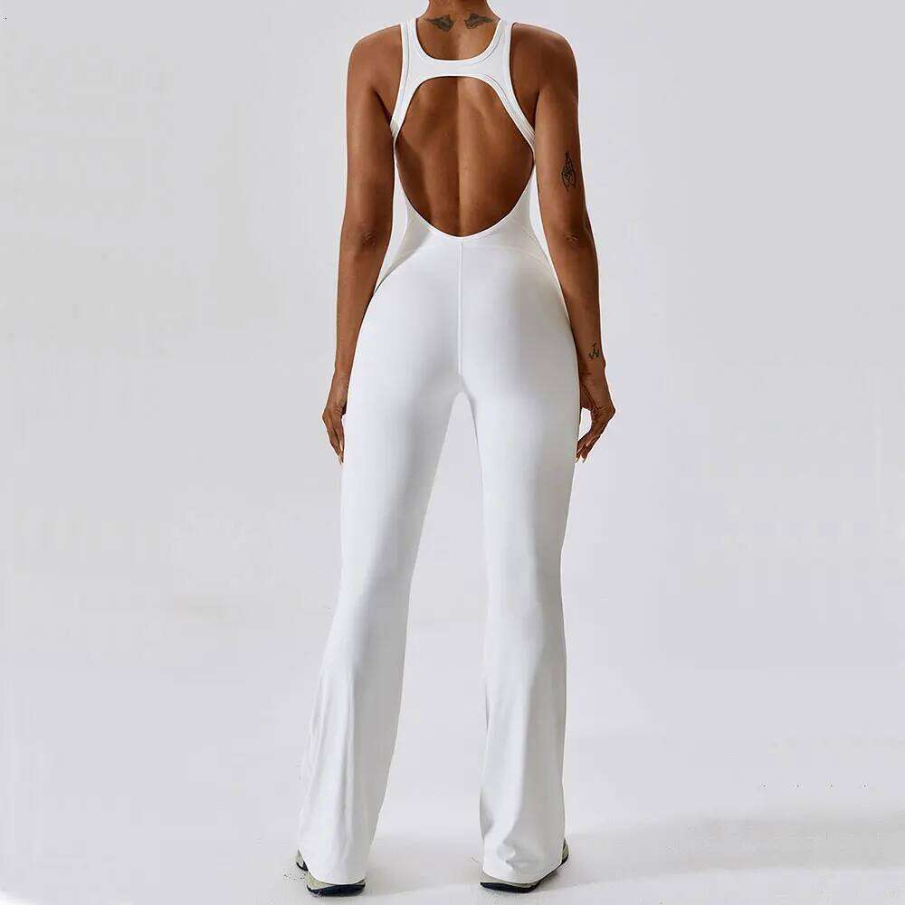 Solid Yoga Jumpsuit One Piece Outfit Fitness Bodysuit Workout Clothes for Sportwear Women Buttock lifting Set Activewear 26H0311