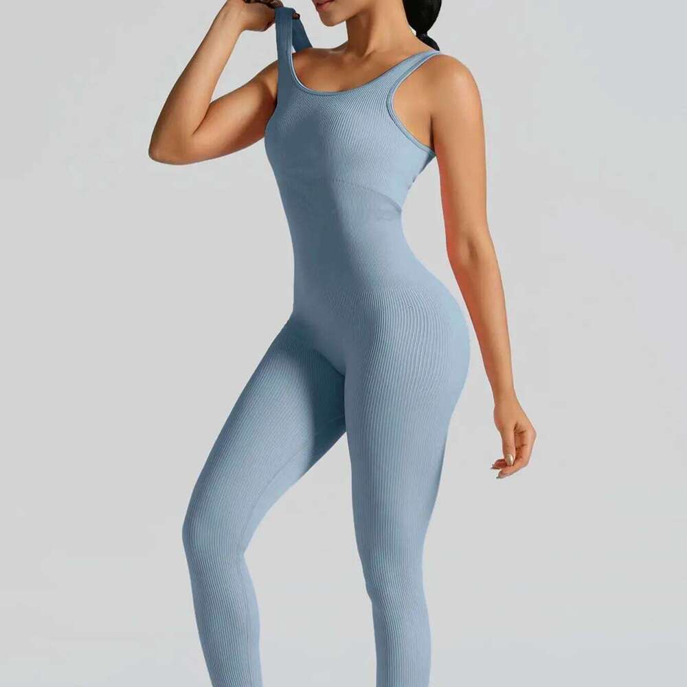 High Waisted Butt Lifting Yoga Jumpsuit for Women, Peach Booty Sculpting Seamless One Piece Workout Bodysuit, Gym Romper fitness 26H0311