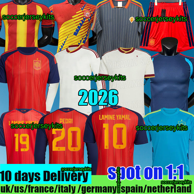 spain jersey 2026 spain world cup PEDRI Soccer Jersey National Team Football Shirt Men Kids Kit LAMINE YAMAL Camisetas Espana 4xl espanol footall jerseys 25 26