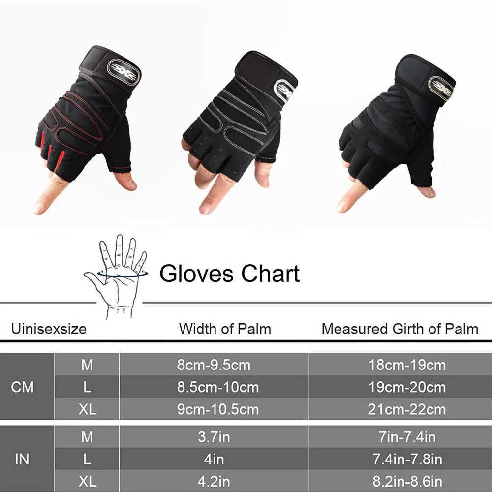 Fitness Half Finger Gloves Men Women Weight Lifting Gloves with Wrist Support Riding Non Slip Horizontal Bar Exercise Training M260311