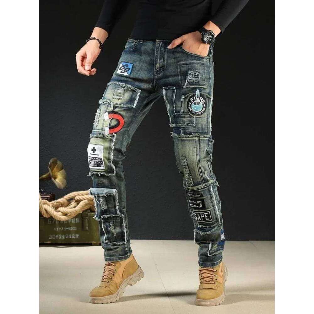 Trousers New Rock Work Wear Straight Jeans for Men Hip Hop Man Cowboy Pants with Pockets Casual Harajuku Classic Aesthetic Denim Z260225