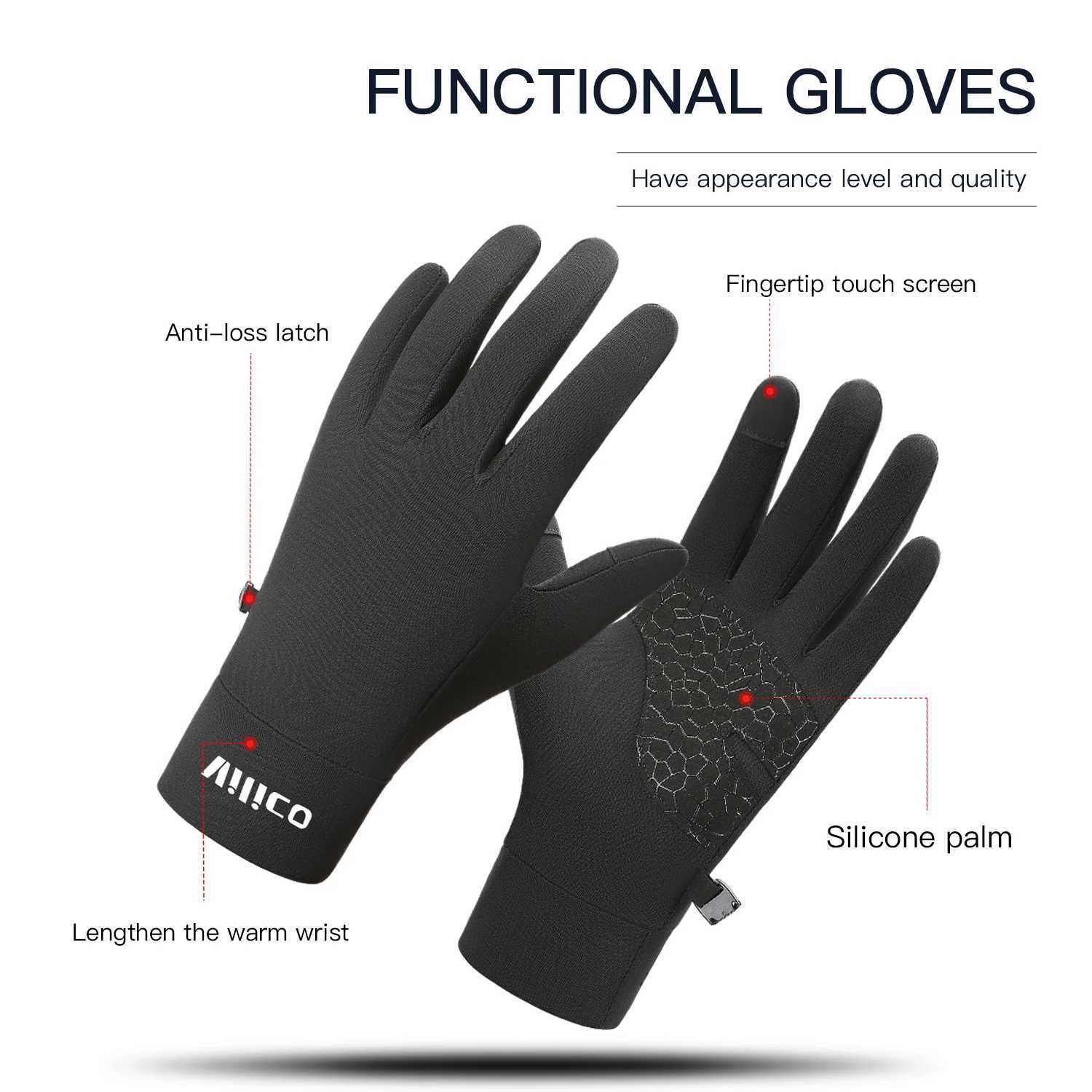 Sports Outdoor Running Mens Winter Warm Knitted Touchscreen Cycling Gloves Womens Autumn/Winter Thin Edition with Velvet M260311