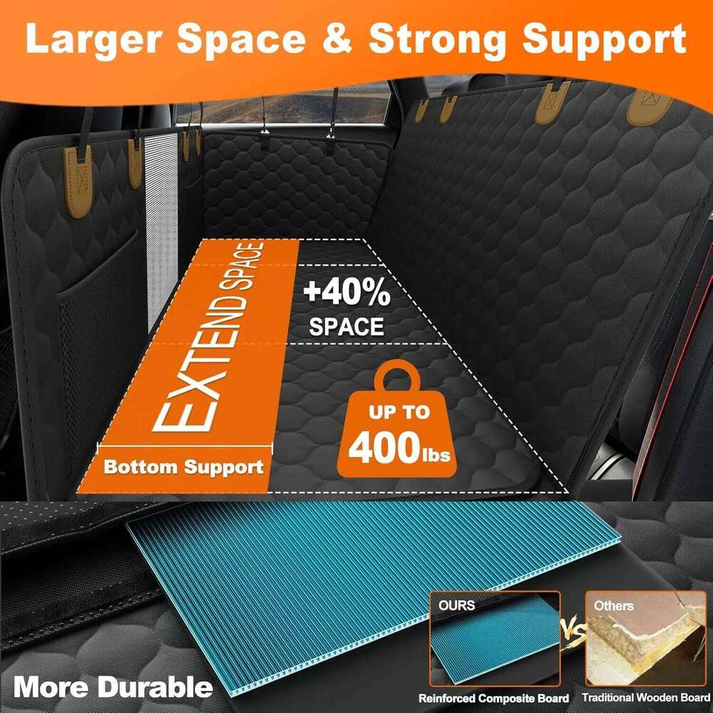 Waterproof Travel Accessories Foldable Dog Pet Safety Hammock Trunk Mat Car Rear Back Seat Protector 26Y0310