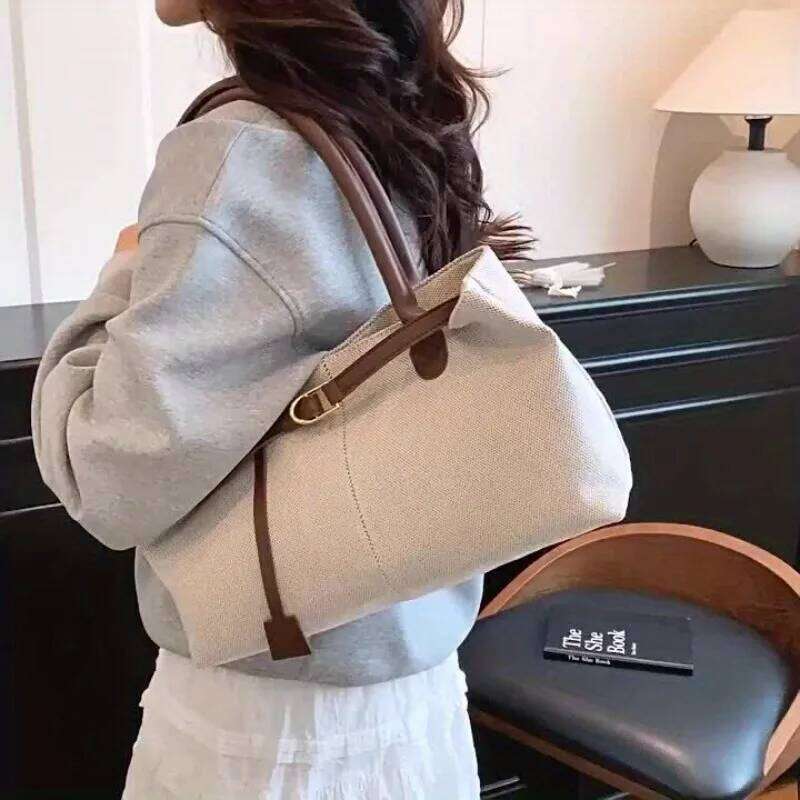 Retro Large Capacity Handbag Shoulder Women Durable Material Travel Commuter Totes Bags for Fitness Swimming Shopping XJ260311