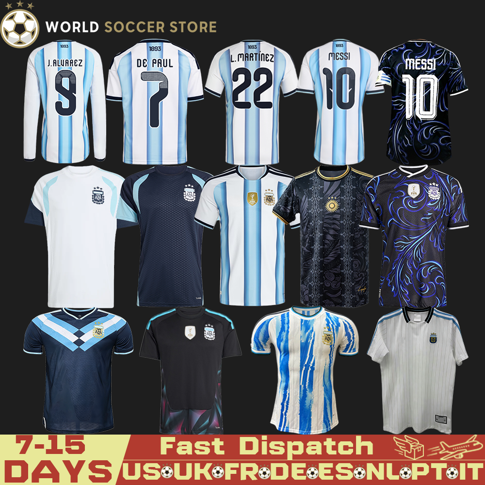 MESSIS 2026 Argentina 2026 World Cup soccer Jerseys Fans player version copa MOLINA MARTINEZ Maradona de paul football shirt Men women Kids sets uniforms di maria