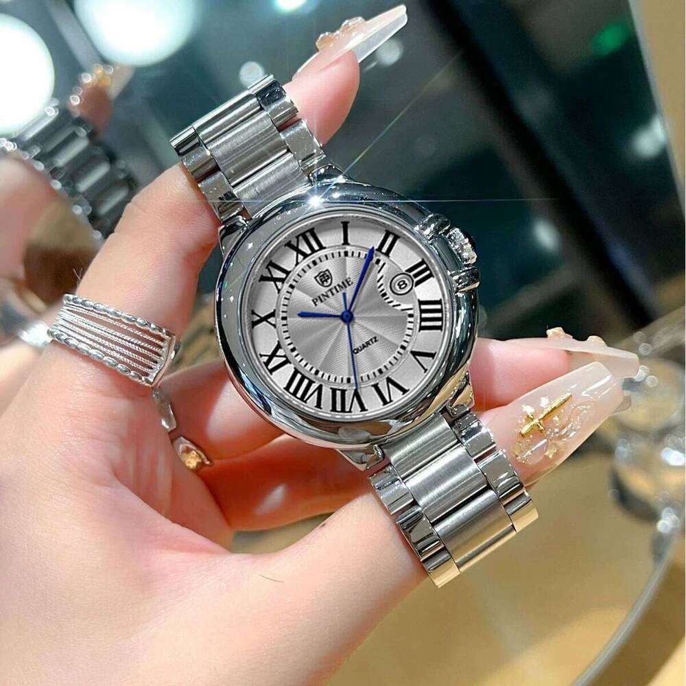 Blue Balloon Ladies' Stainless Steel Automatic Mechanical Watch with Water Resistance Suitable for Business Occasions