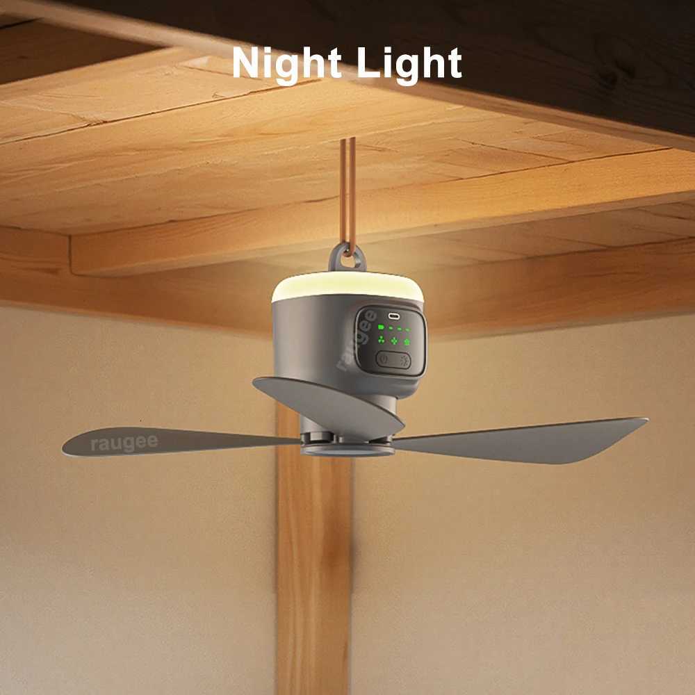 12000mAh Portable Ceiling Fans Outdoor Camping Fan Tent Air Circulator Cooler Rechargeable Electric Fan LED Light Remote Control X260311