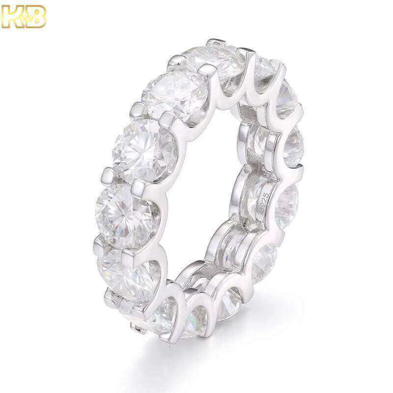 Hip-Hop Moissanite Champion Iced-Out Men's Pure Silver Jewelry Gold Ring 123