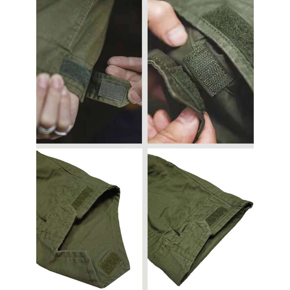 M65 Field Men's Military Retro Multi Pocket Collar Zipper Jacket, 100% Cotton 26H0311