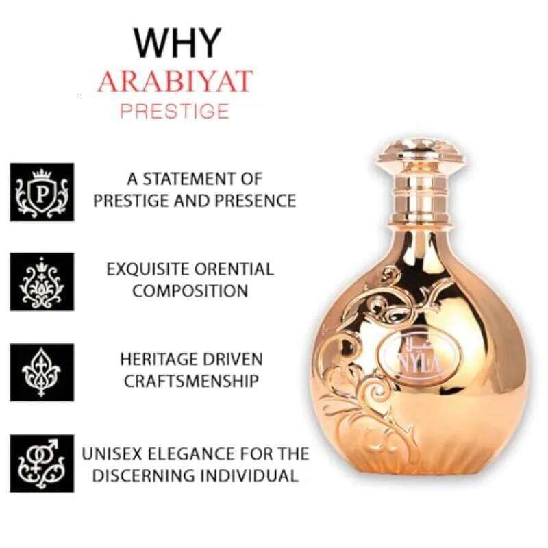 ARABIYAT Prestige Nyla Eau De Parfum Jasmine Perfume Rose 2.7 Fl Oz Z260311